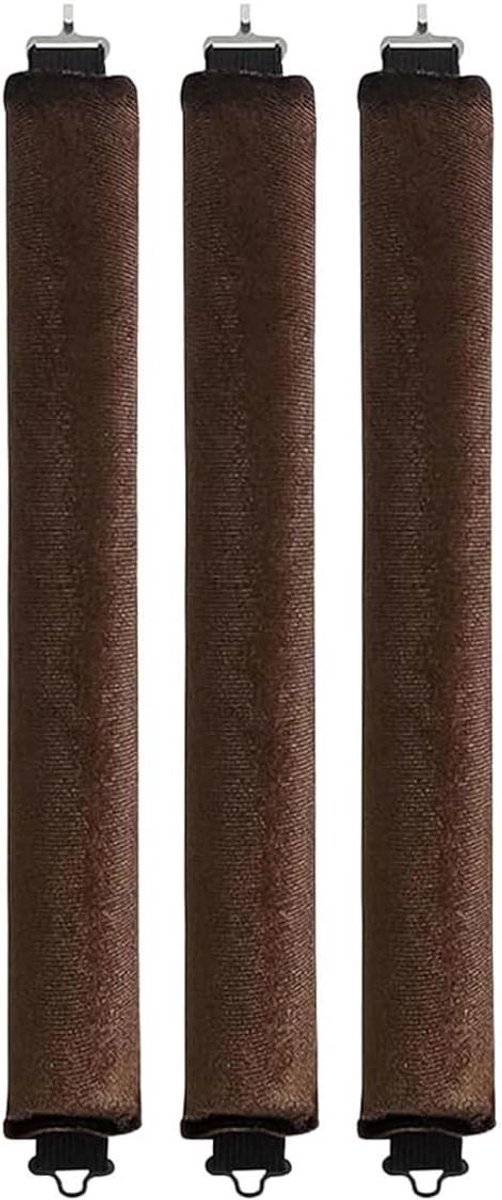 EGoods - Set van 3 Hittevrije Spiralen voor Krullen - Lang Haar - DIY Krultangen - Bruin