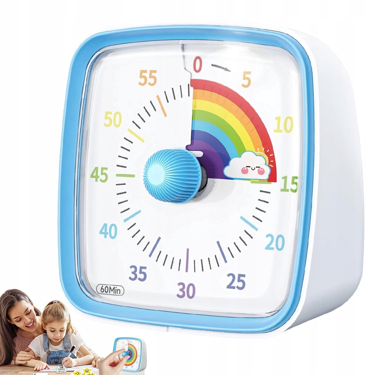 Visuele Timer voor Kinderen & Keuken - 60 Minuten met Nachtlampje