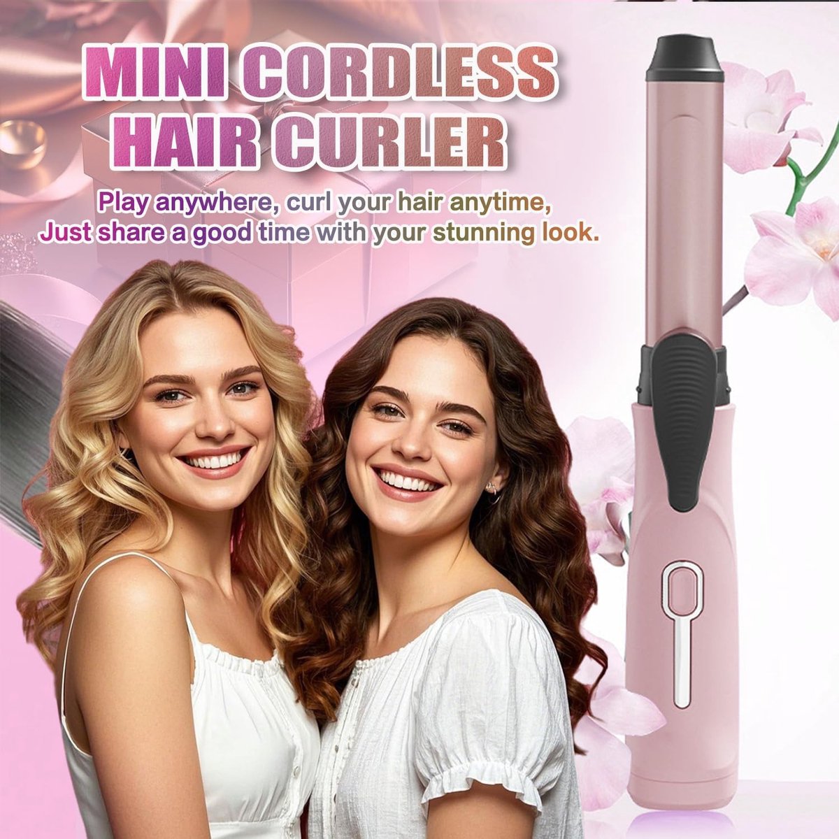 Mini oplaadbare krultang, draagbare kleine 20 mm draadloze - afbeelding 2