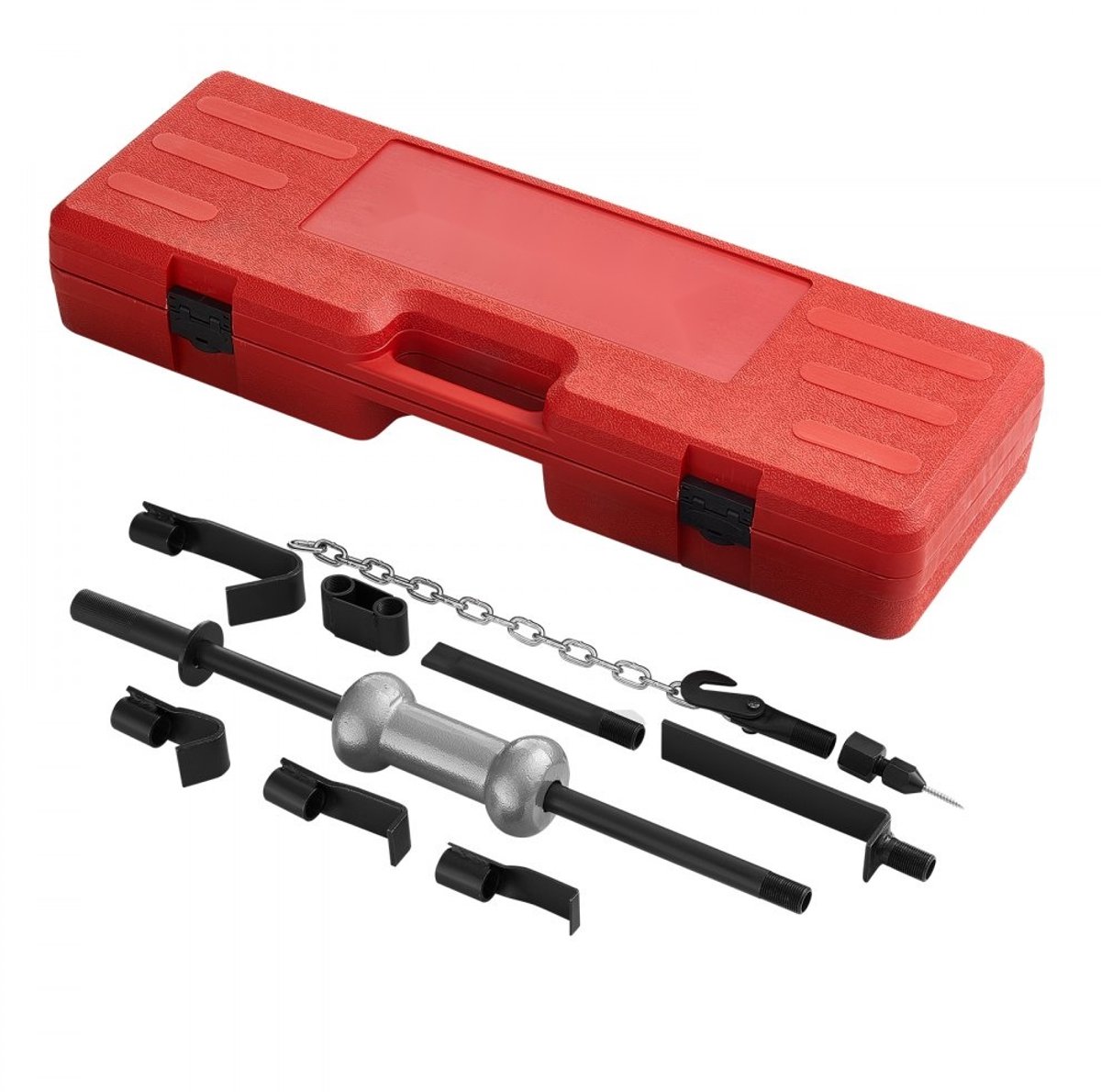 Deukentrekker - Glijhamer/Schuifhamer Deukverwijderingsset - 4,5 kg - 13-delig - Met Verlengstang - Antisliphandgreep - Reparatieframe - Carrosserieherstel
