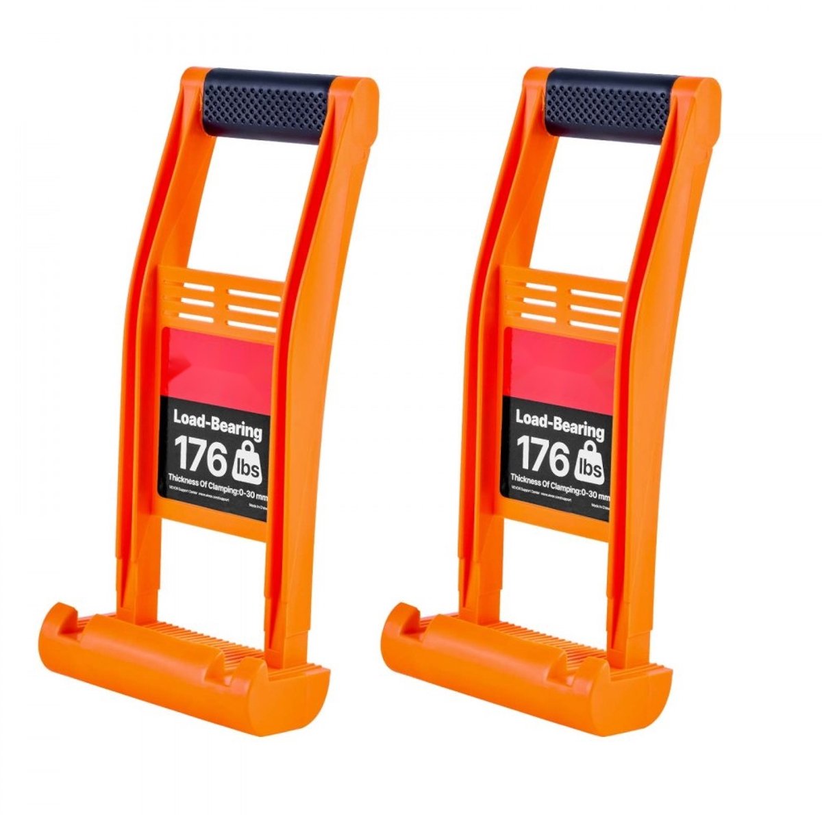 Gipsplaatdrager - Paneeldrager 2-Pack met Draaggreep - ABS-kunststof - Draagvermogen 80 kg - Geschikt voor Multiplex, Spaanplaat, Gehard Glas