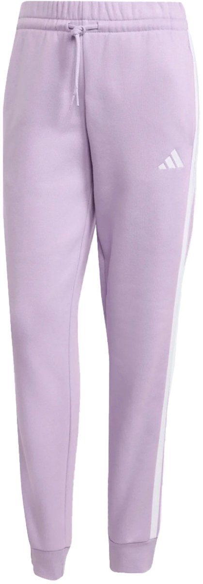 Adidas essentials 3-stripes fleece slim broek in de kleur . Paars
