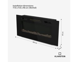 Klarstein elektrische haard, elektrische kachels voor woonkamers en binnenruimtes, elektrische…