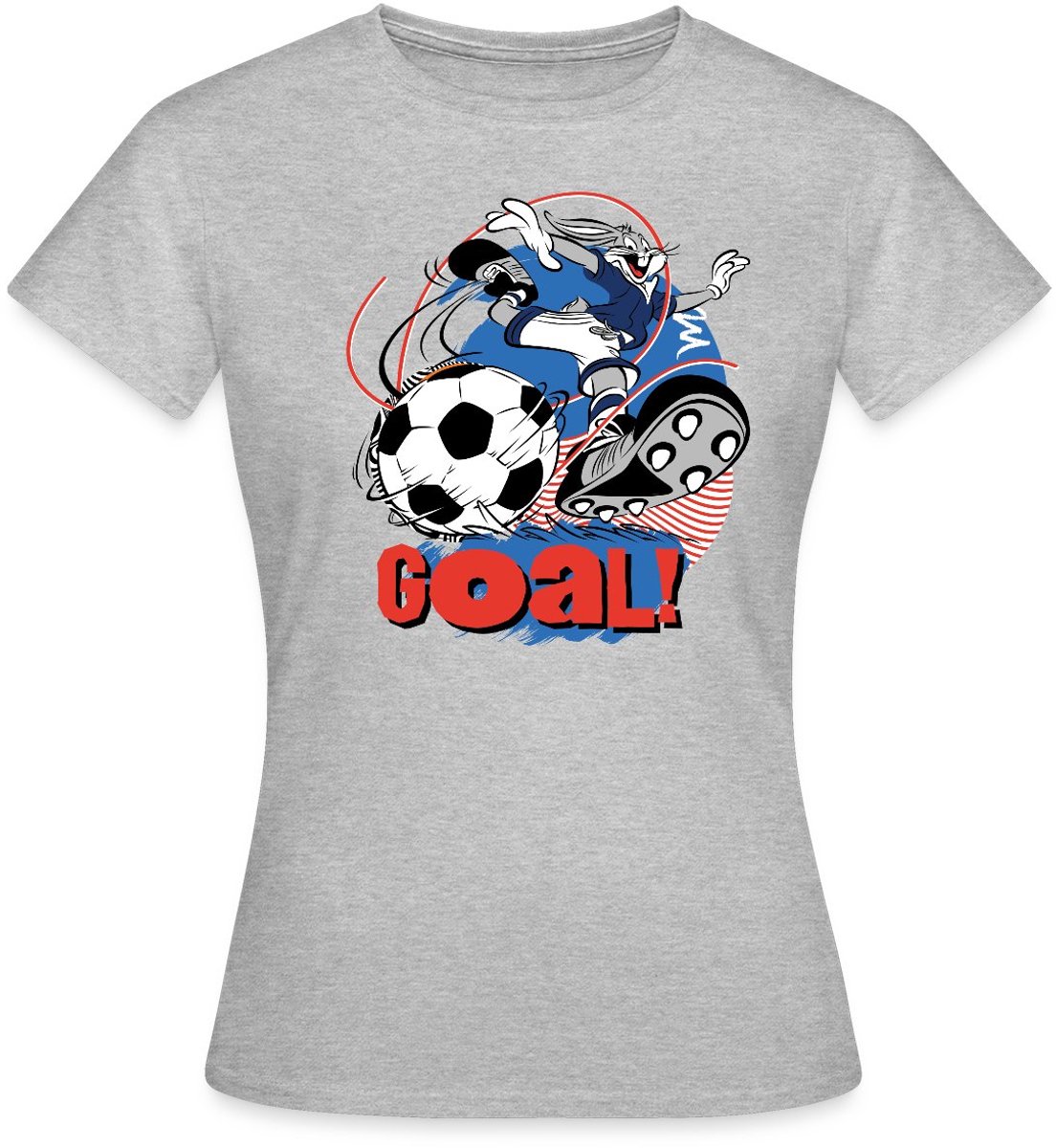 Looney Tunes Bugs Bunny Voetbal Ontwerp Goal! T-Shirt Dames