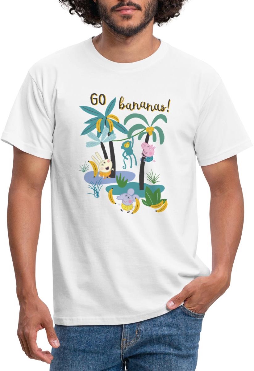 Peppa Pig Design Go Bananas T-Shirt Heren