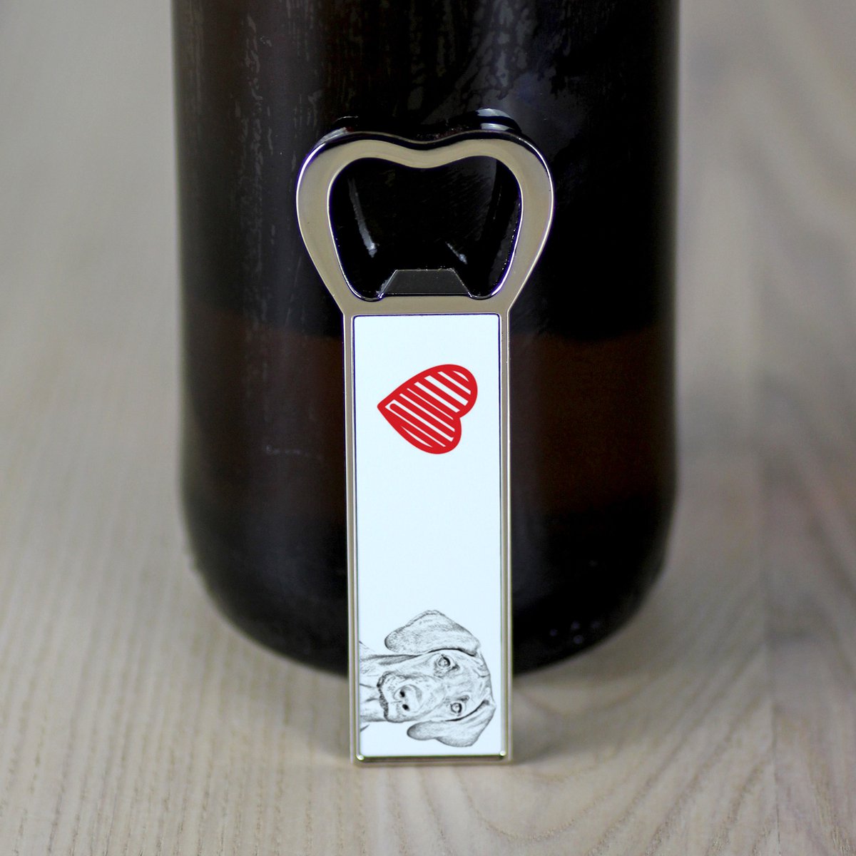 Art-Dog - Flessenopener met Magneet - Rosé Gouden - Rhodesian Ridgeback - Gepersonaliseerd Cadeau