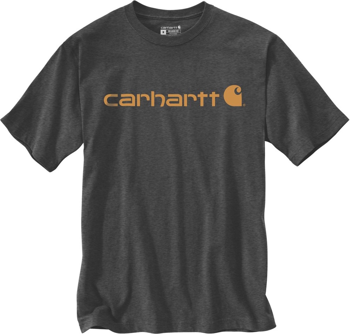 Carhartt Core Logo T-shirt S/S Carbon Heather Grijs