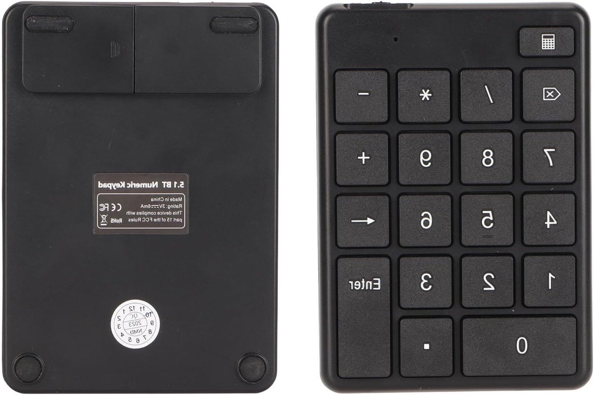 EGoods - Draadloos Nummerblok voor Laptop en Desktop - Bluetooth - Extern - Draagbaar en Slim - Financieel - Boekhouding - 19 Toetsen - Zakelijk - Kantoor - Reizen