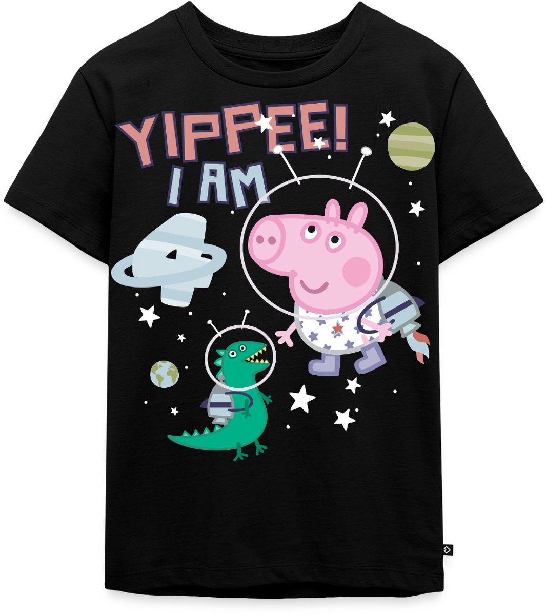 Peppa Pig 4e Verjaardag Schorsch Ruimtemissie Premium T Shirt Kinderen