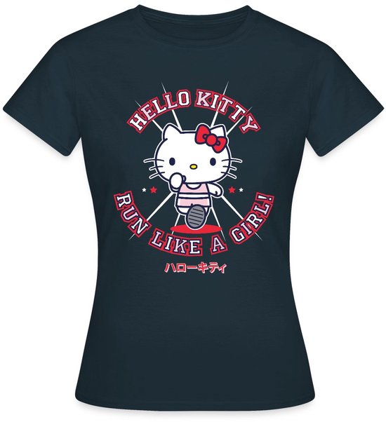 Hello Kitty Run Like A Girl T-Shirt Dames | bol