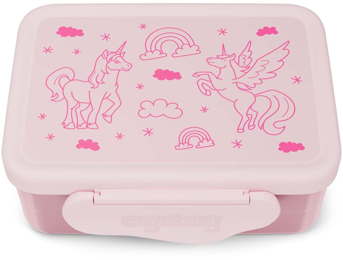 ergobag lunchdoos Lunchbox Stainless Steel 3 in 1 Unicorn roze