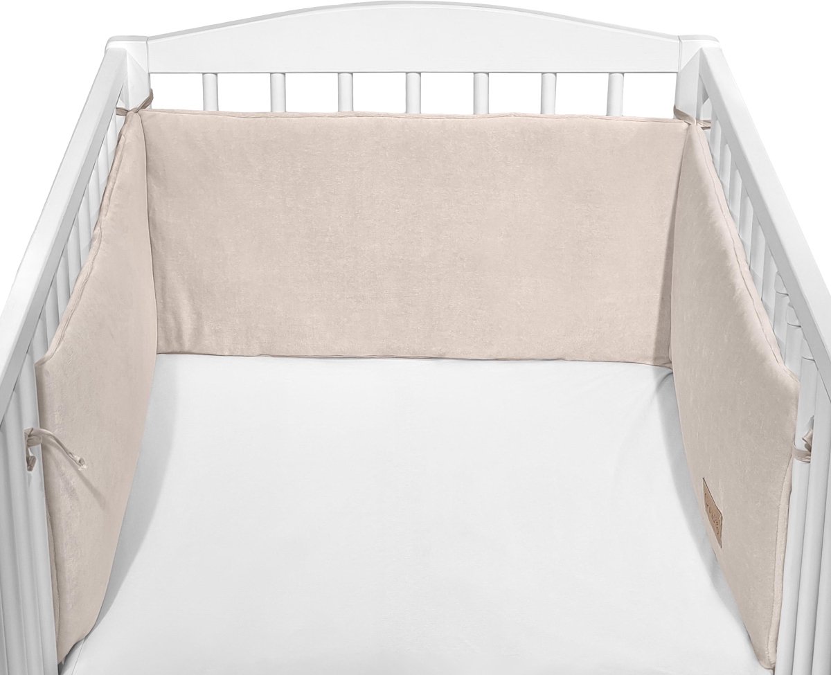 Albero Mio Velours Beige Bedbumper