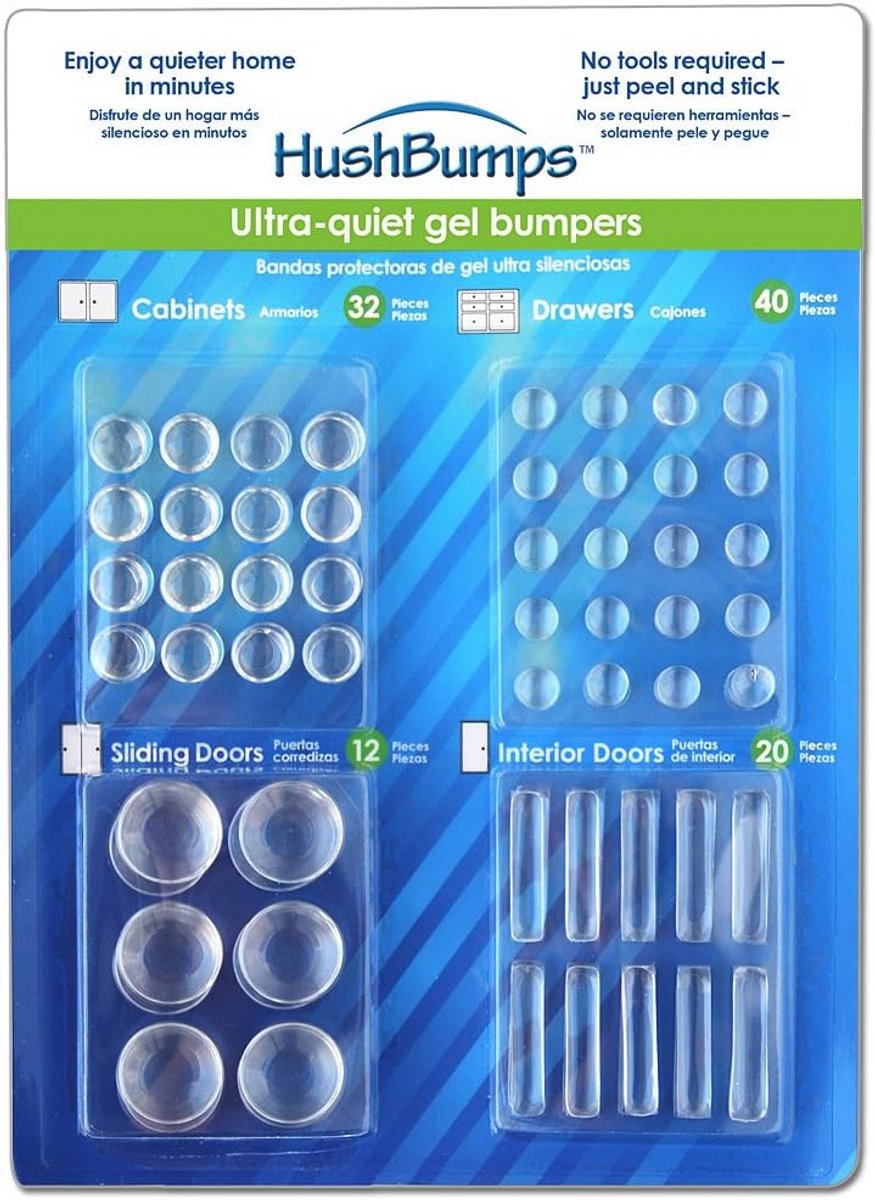Ultra-Quiet Gel Bumpers - 104-Piece Value Pack voor Deur en Laden