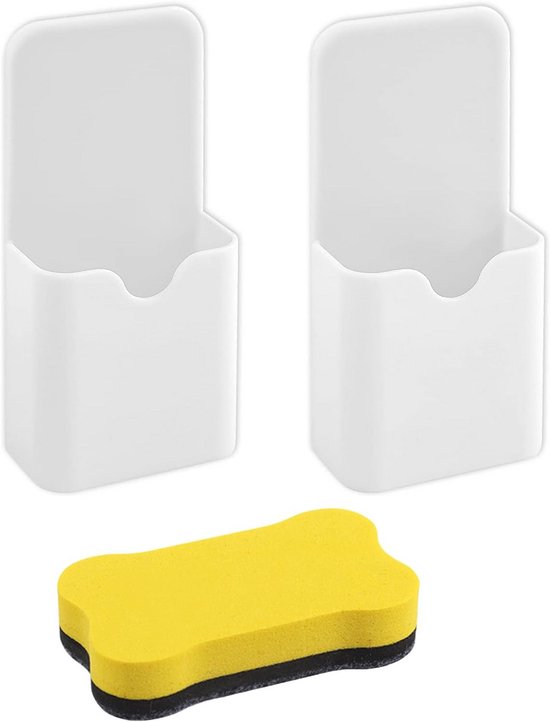 Set Van 6 Magnetische Penhouders & Whiteboard-gummen – Sterk, Ruimtebesparend & Ideaal Voor Kantoor, School Of Keuken