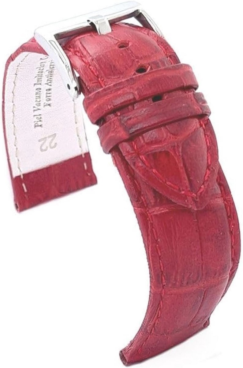 Leren Horlogeband Crocodile Look - 14mm tot 30mm, Duurzaam en Stijlvol