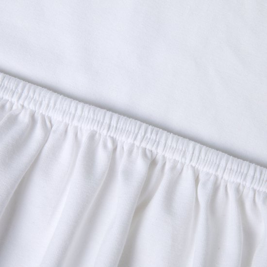 Kayori Saiko Hoeslaken Premium Jersey - 120-130x200-220 cm - Matrasdikte 35 cm - Biologisch Katoen - Wit