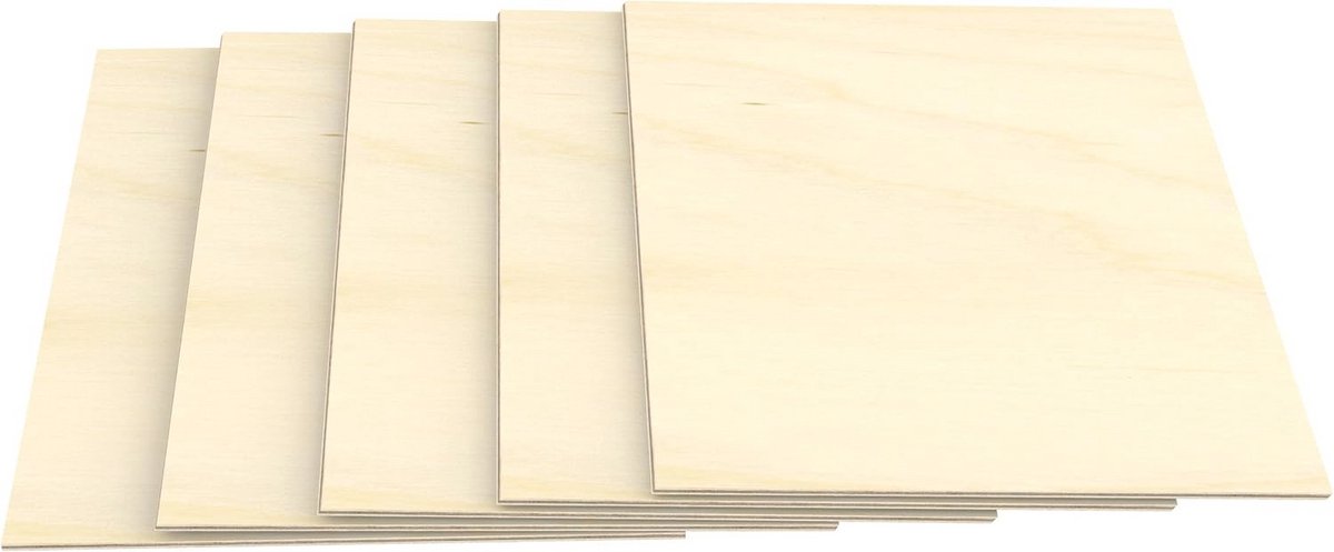 Multiplexplaten A5 Berk 4mm - Ideaal voor Knutselprojecten en Modelbouw