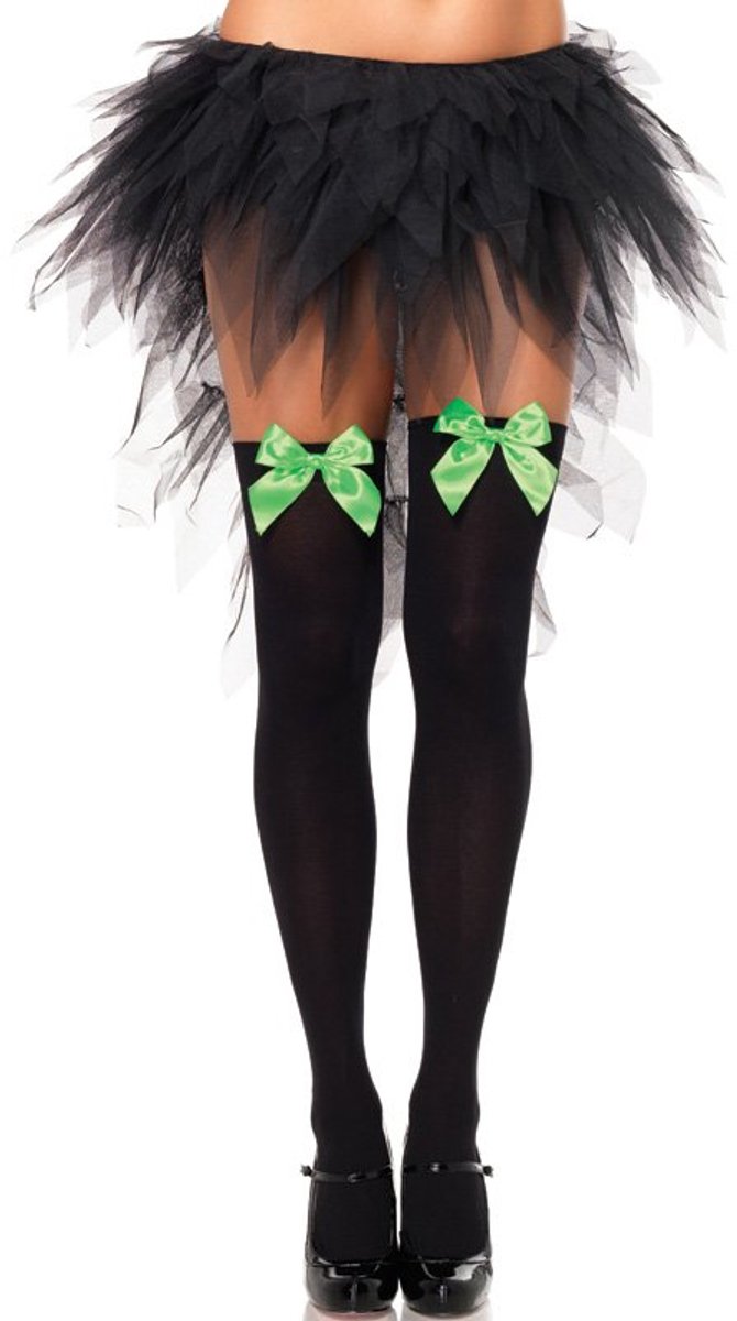 Nylon Thigh Highs With Bow