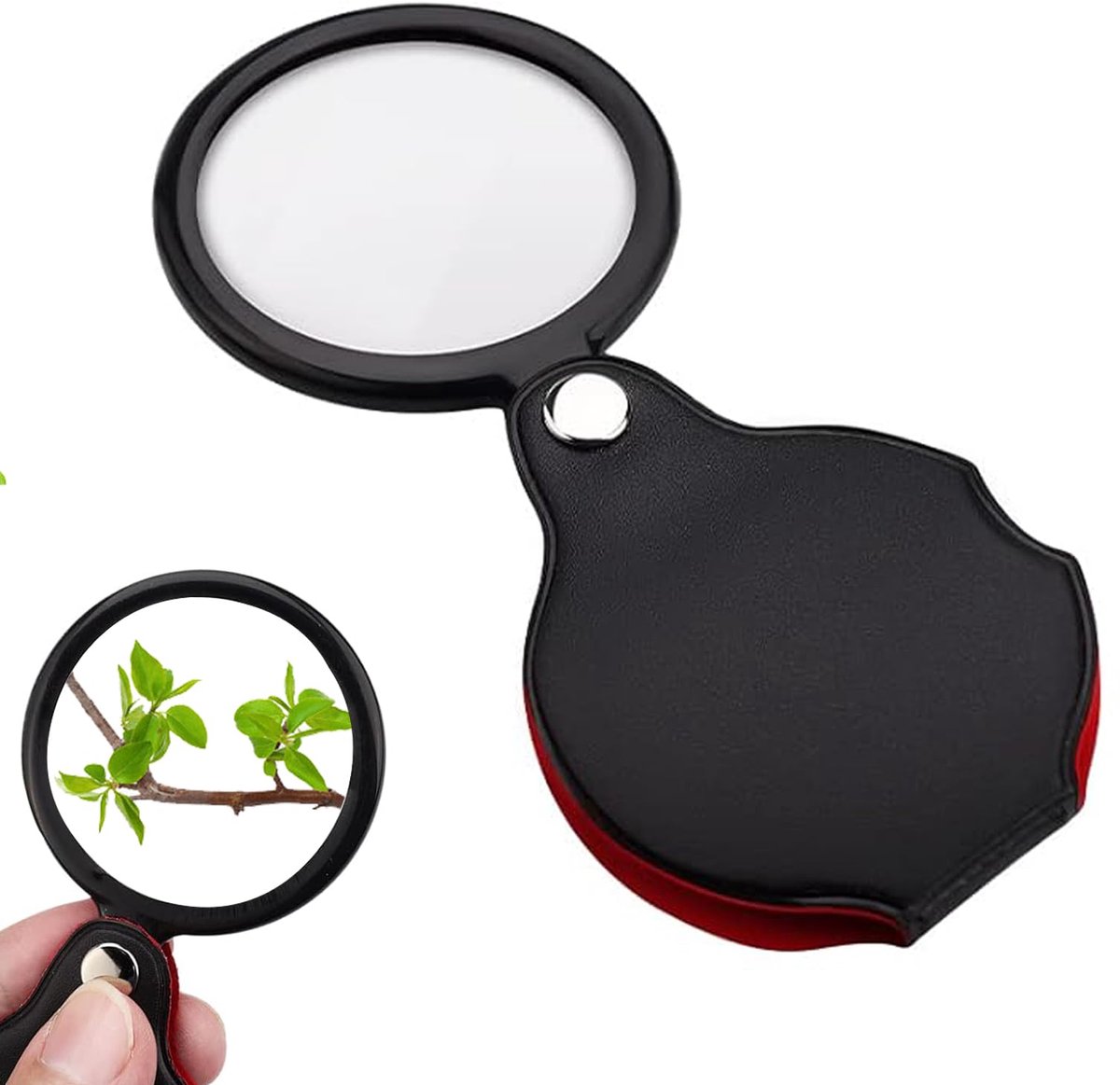 IMPERATORIS® Mini-Vergrootglas - Handheld Vergrootglas voor Kinderen & Senioren -Lichtgewicht & Duurzaam – Educatief Speelgoed voor Natuurverkenning - Lezen & Hobby’s - 8x - Zwart