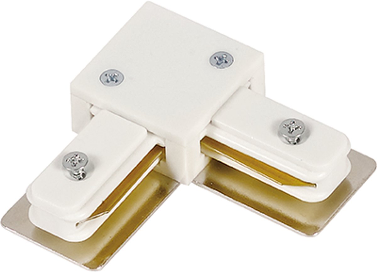 L-Connector Voor 1-Fase Rail Wit - Ledl