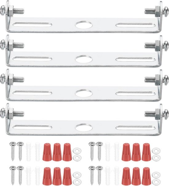 PATIKIL 95 mm (3,74 inch), 120 mm, universele montageset voor lamp, 4 sets plafondplaat met dwarsstang met schroef voor hanglamp voor plafondlamp