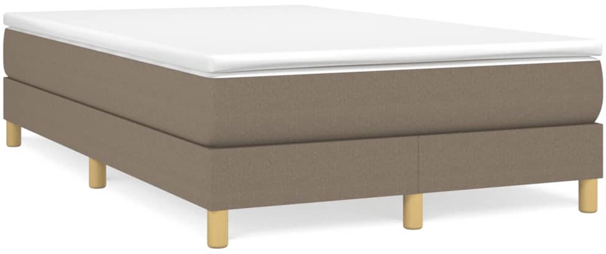 Tweepersoonsbed | Dubbelbed | Volwassenenbed | Boxspring met matras stof taupe 120x190 cm