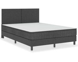 Tweepersoonsbed | Dubbelbed | Volwassenenbed | Boxspringframe stof grijs 180x200 cm