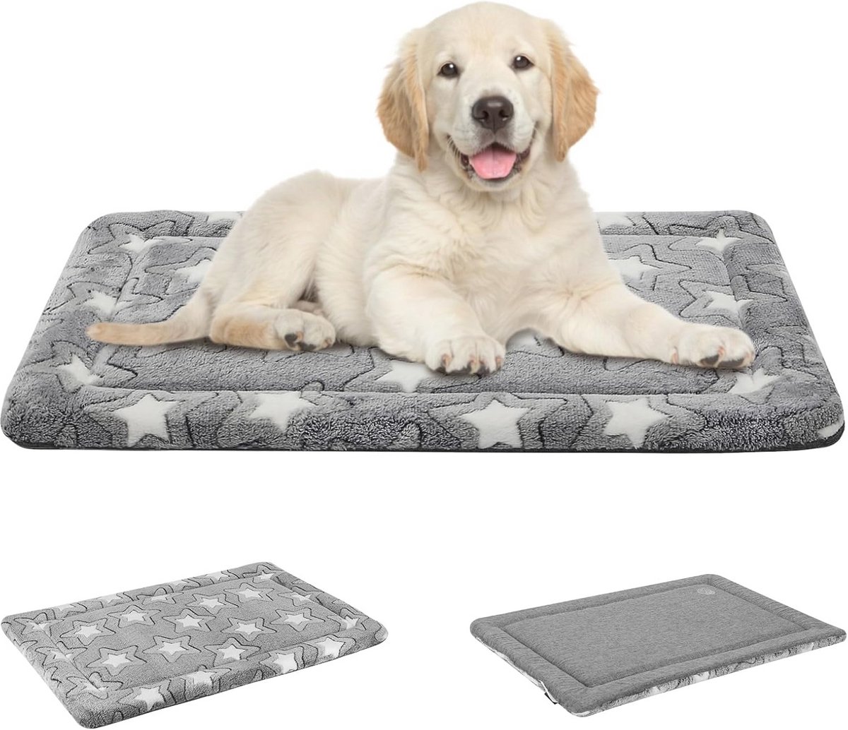 Omkeerbare Hondenbedmat - Machine Wasbaar, Lichtgewicht, Geschikt voor Honden tot 20 kg, Sterpatroon, Comfortabele Slaapmat