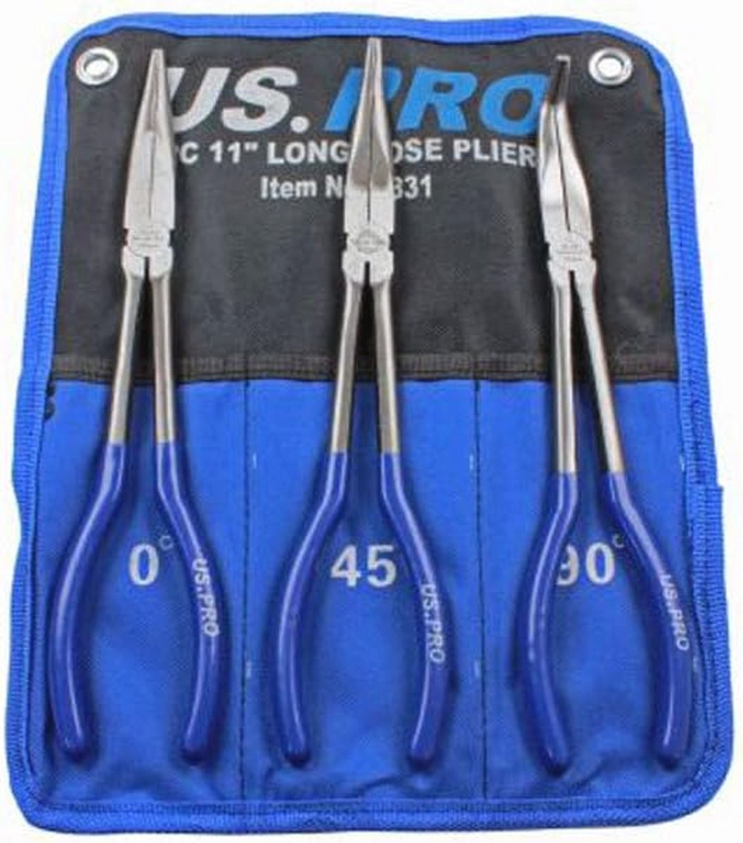 Lange Reach Neus Tang Set 3 stuks 11" (275mm)