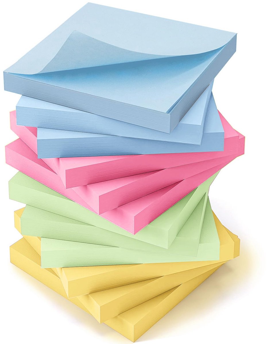 IMPERATORIS® Plakbriefjes - Sticky notes - Memoblaadjes - Index Tabs - Zelfklevend - Ideaal voor Planningsherinneringen, Kantoor, Thuis, School - 1200 Stuks - 4 Kleuren