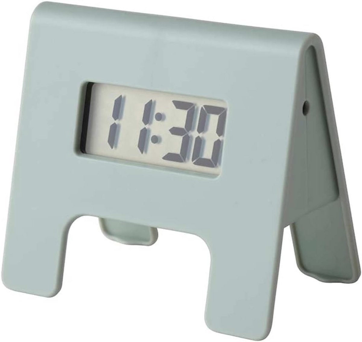Mini digitale nachtkastjes Basic wekkers - set van 3, lichtgroen, compact formaat