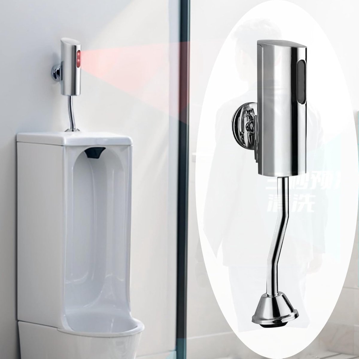 Automatische Sensor Urinal Flush Valve - Intelligente Kraan - Wandgemonteerde Automatische Sensor Touchless Badkamer Toilet Urinaal Spoelkleppen met Infrarood Intelligente Sensor