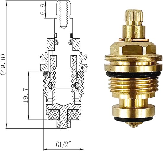 Ritzer bedieningshendel voor Kemper vorstbestendige buitenarmatuur Frosti 573/575, tot bouwjaar 2006, 5900100
