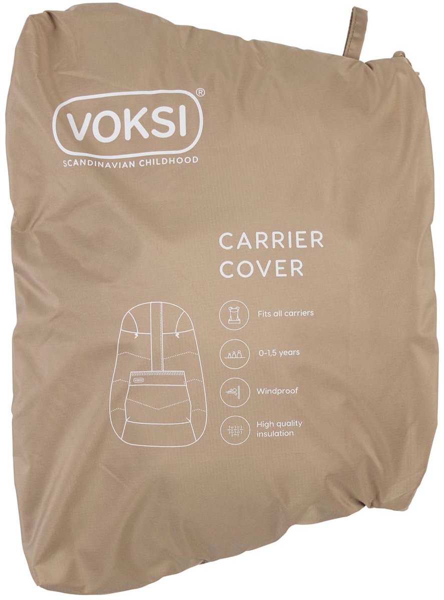 Voksi Draagzak Cover - Universele draagzak cover - Wind-regenhoes voor draagzak - Draagzak accessoire - Dark Sand