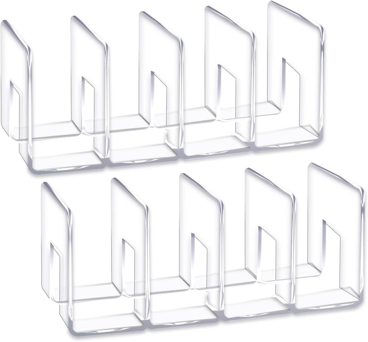 Acryl Bureau File Sorter - Handtas Organizer met 3 Secties (2-Pack)