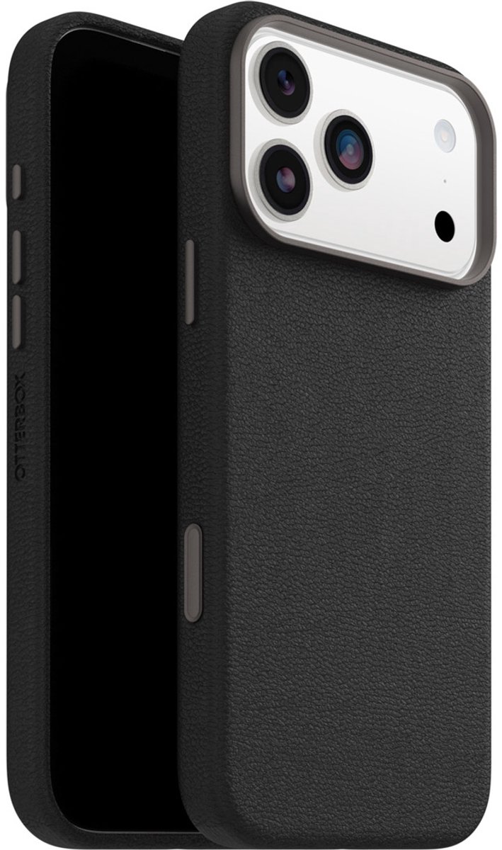 Otterbox Symmetry iPhone 17 Pro Max Back Cover met MagSafe Magneet Leer Zwart