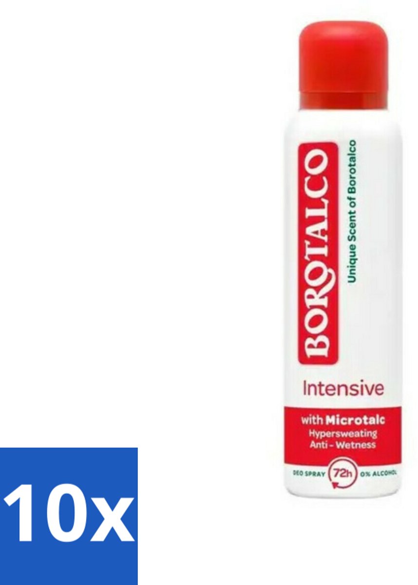 Borotalco Deospray Intensive 150 ml - Bulkverpakking - 10 stuks