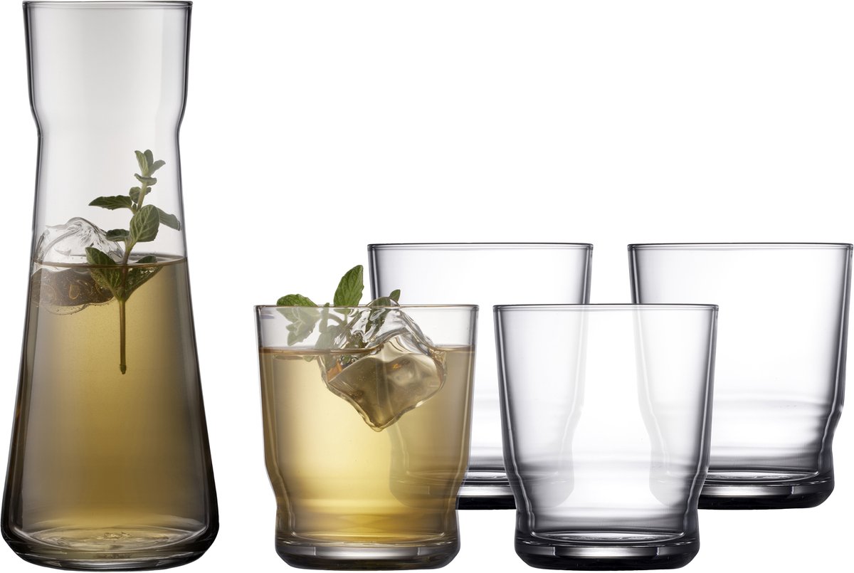 Lyngby Glas Lissabon Karaf set 5 delen