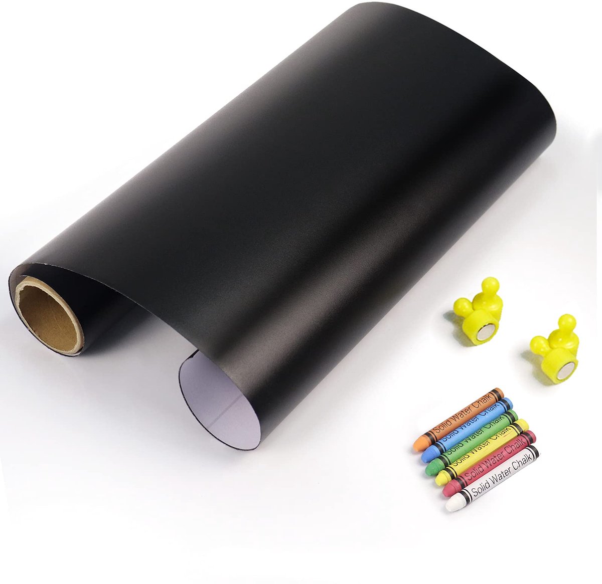 IMPERATORIS® Whiteboard Folie - Zelfklevend Whiteboard - Beschrijfbaar en Uitwisbaar - Muursticker voor Kantoor en Thuis - Rol 60 x 40 cm - 1 Stuk met 6 stofvrije krijtjes 4 magneten - Wit