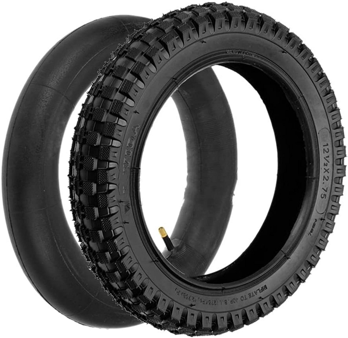Set van 2x Binnenband en Buitenband 12 1/2 x 2.75 voor Crossmotor, Minibike en Scooter (12.5 inch)