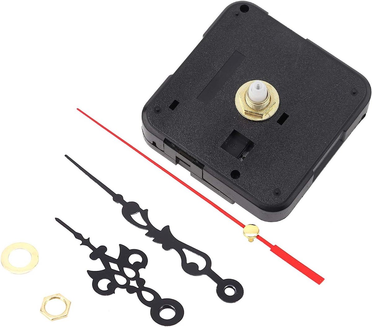Klok Beweging - DIY - Mechanisme - Zwart - Quartz - Klok - Onderdelen - Vervanging - Reparatie Gereedschap - Set Kit - Geschikt voor - Model