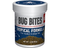 Tropisch vissenvoer met insectenlarven - Langzaam zinkend granulaat voor optimaal welzijn 45 g