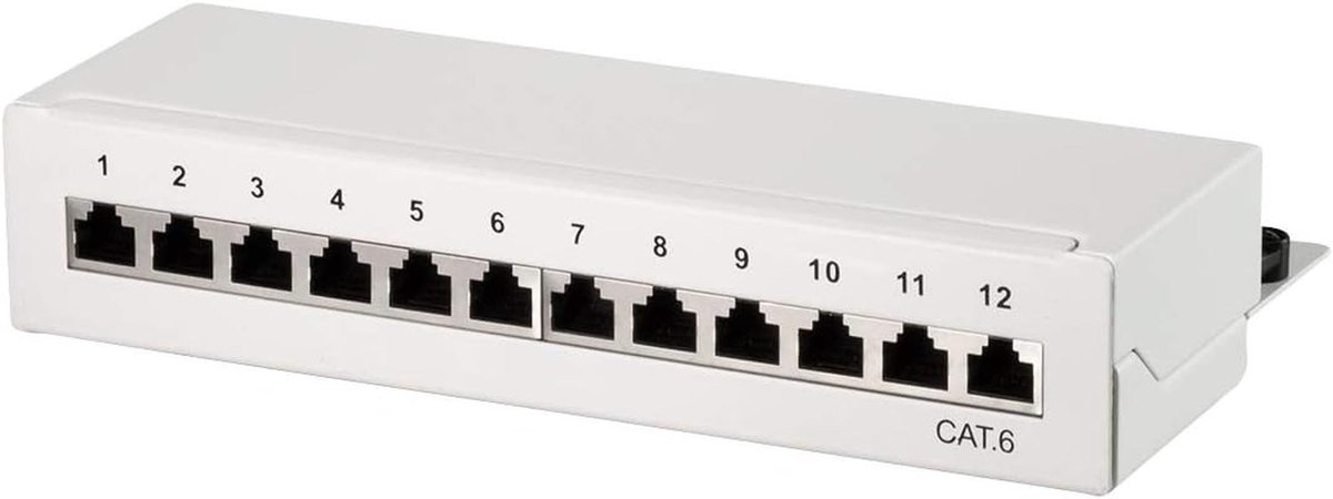 Professioneel Cat.6 Patchpaneel 12-poorts STP voor Tafel/Wand/Desktop - 250 MHz verdeelpaneel