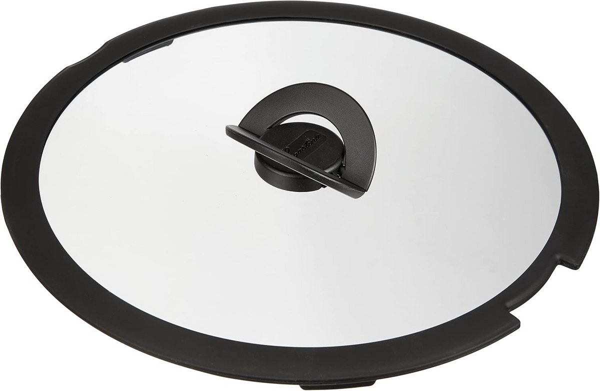 Inductieglasdeksel voor Pannen - 28 cm, Ruimtebesparend en Multifunctioneel