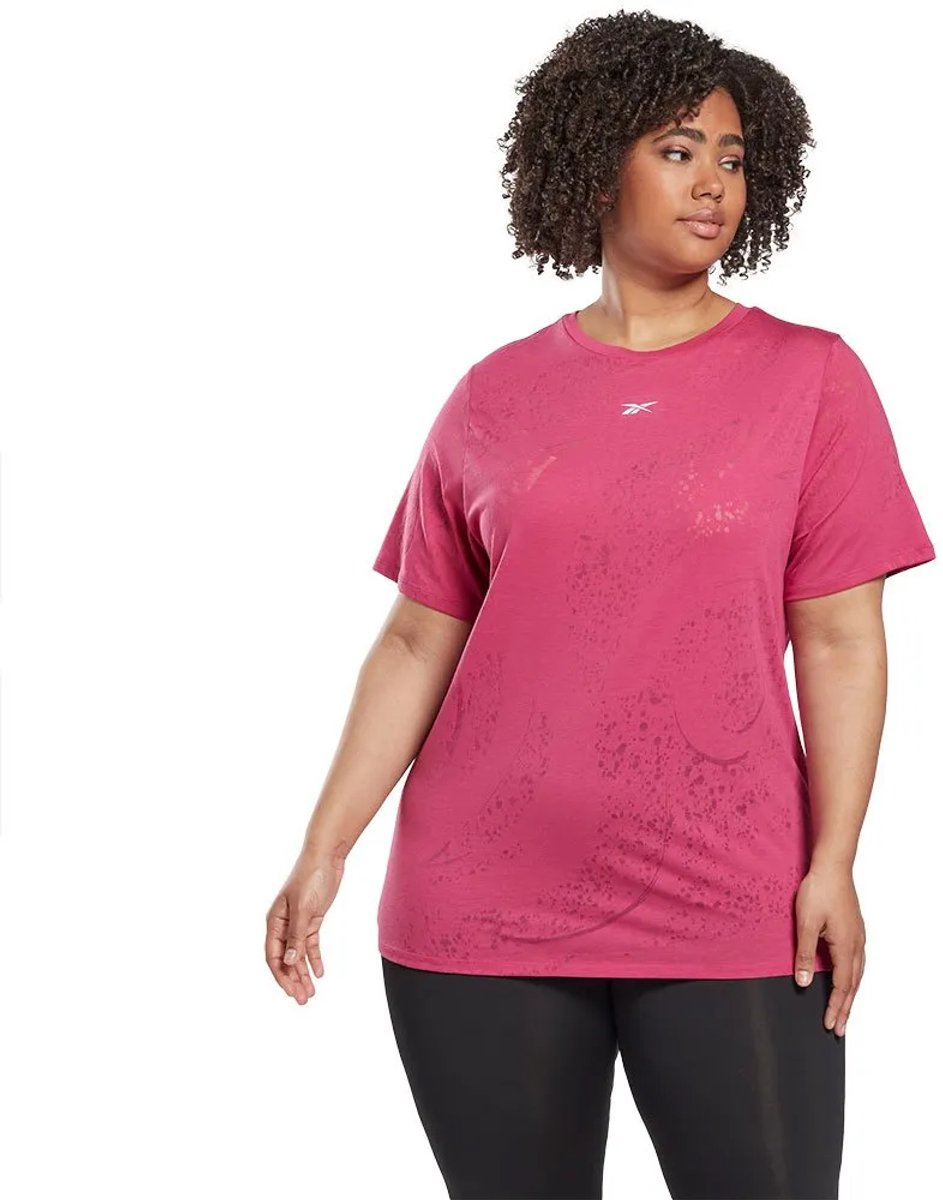 Reebok Burnout Big T-shirt Met Korte Mouwen 3X Vrouw Roze