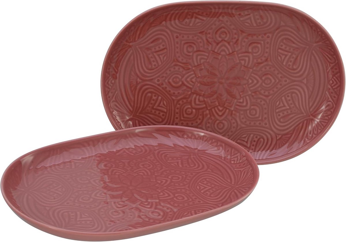 Elegante 2-delige Serviesset met Mandala Decoratie - Vaatwasser en Magnetron Bestendig