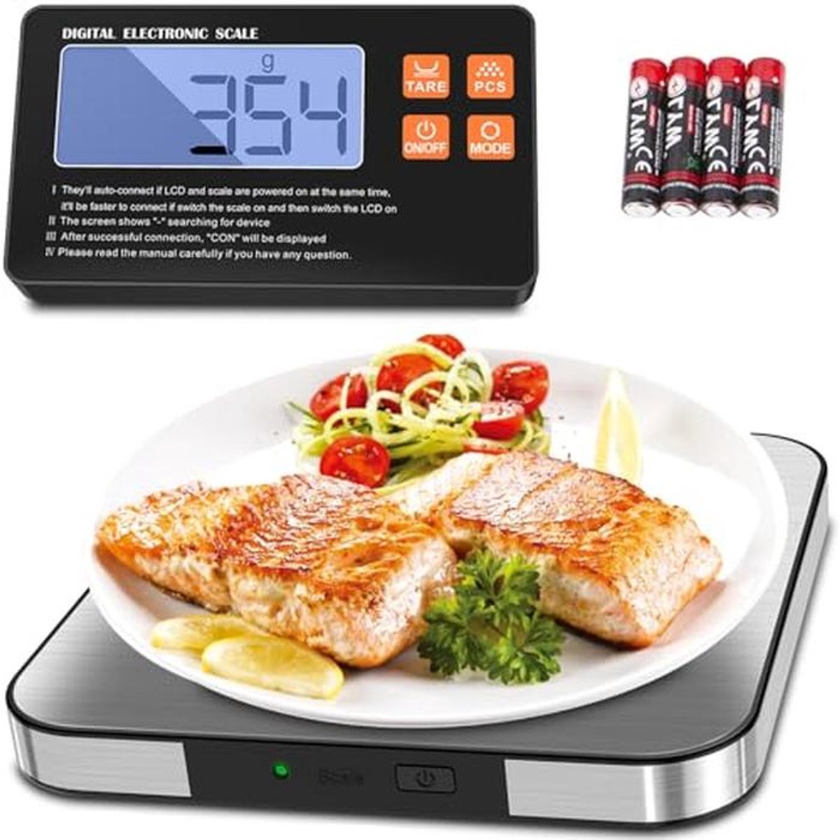 Digitale Keukenweegschaal met LCD-display en Telfunctie - Compact en Nauwkeurig (1g - 15kg)