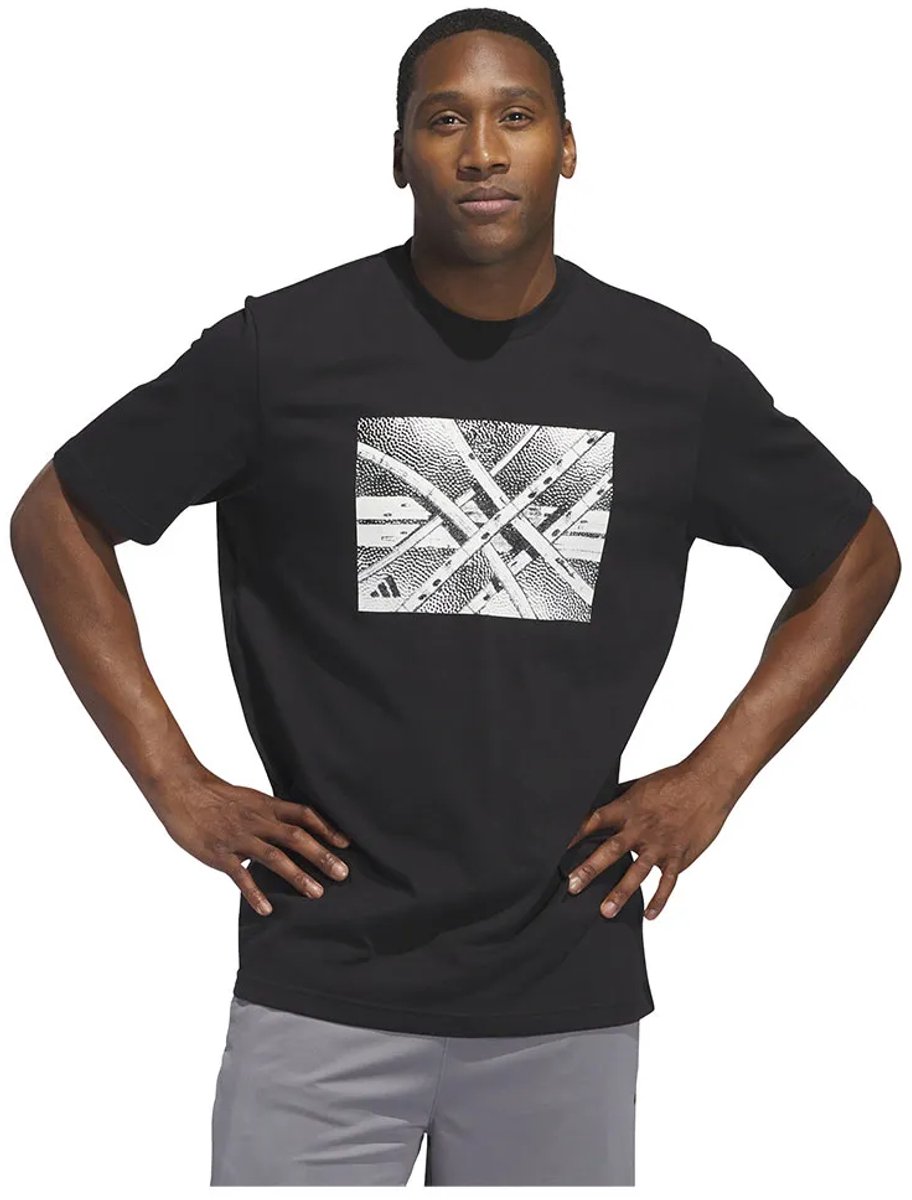 Adidas Basketball State Of Mind Graphic T-shirt Met Korte Mouwen Man Zwart