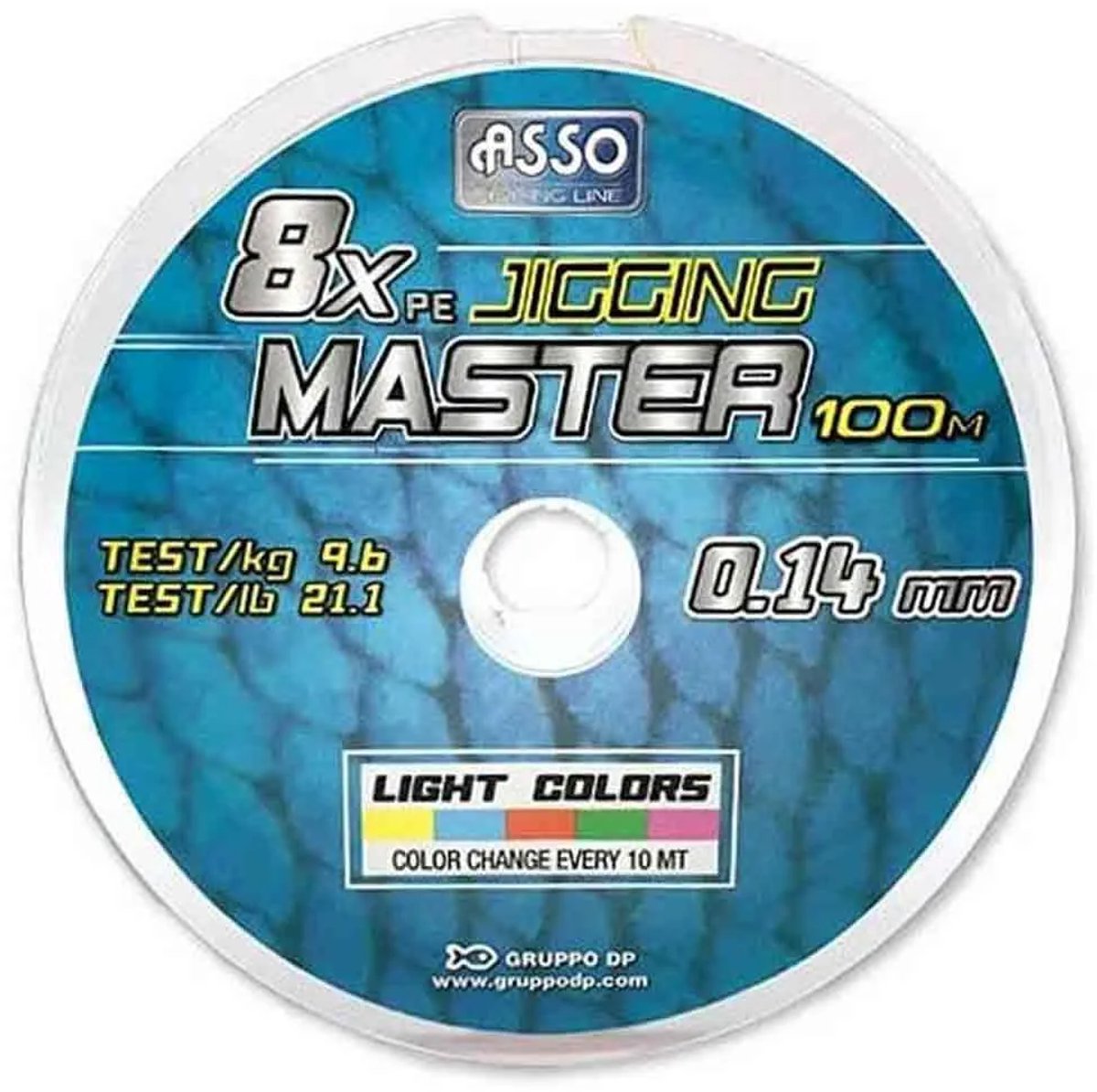Asso Pe Jigging Master 100 M Gevlochten Vislijn Veelkleurig 0.330 mm
