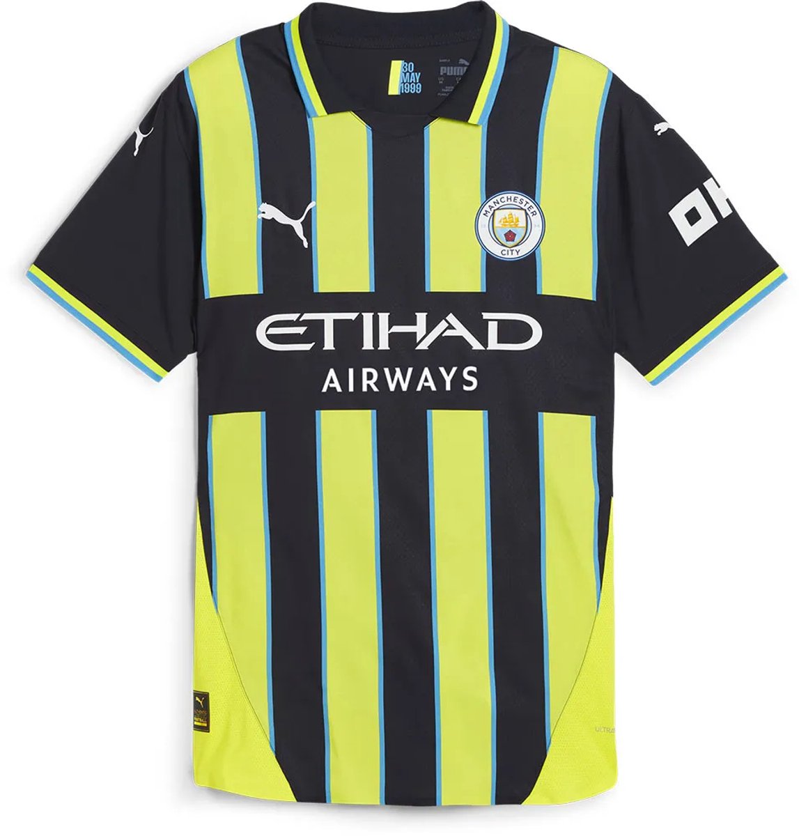 Puma Manchester City Fc Authentic 24/25 Weg T-shirt Met Korte Mouwen Geel S Man,Vrouw